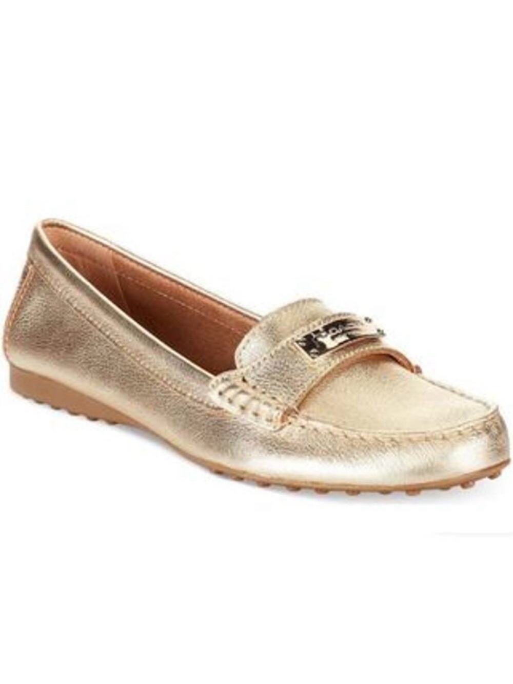 Coach Women’s Metallic Gold Driving Loafers